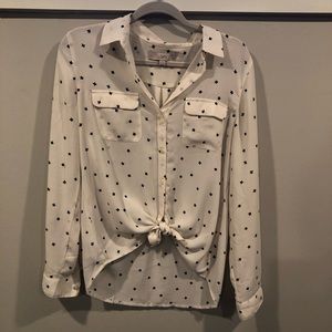 LOFT button down with star print